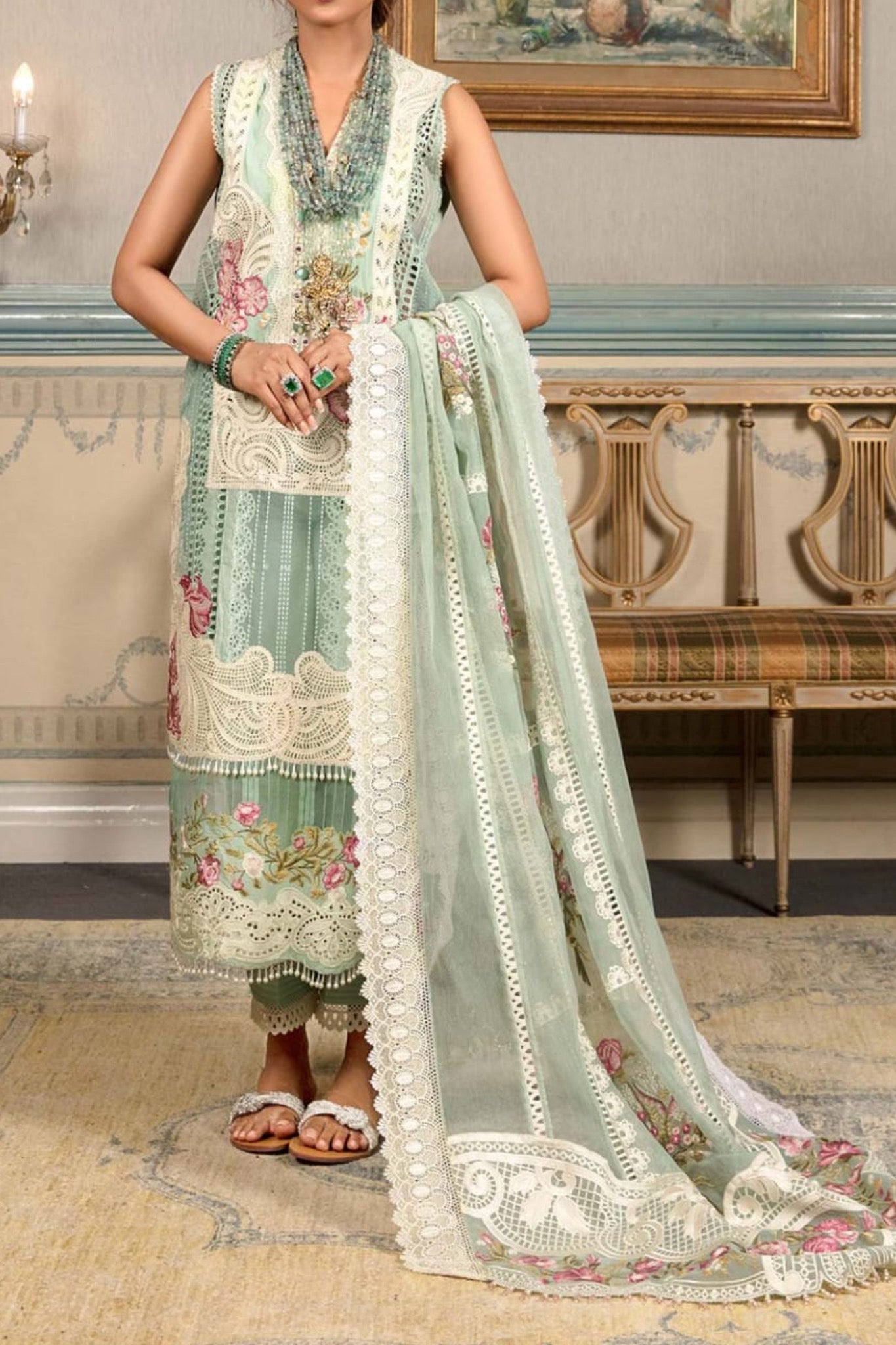 Crimson Lawn Chicken Kari PartyWear Dress | SC-216