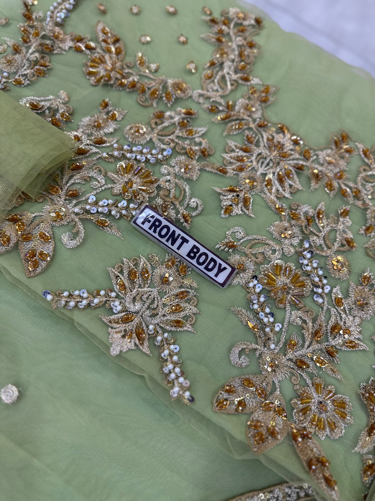 Imrozia Premium Embroidery Lumiere Luxury Net UnStitched Saree | SC-226