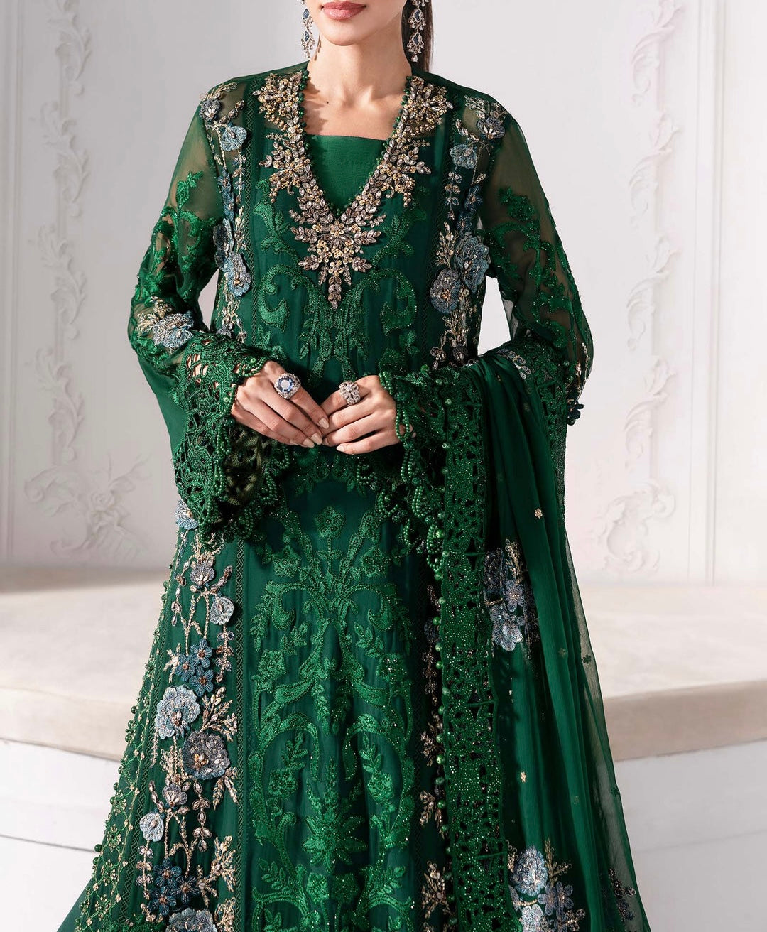 Maria B Luxury Chiffon Party Wear Dress | SC-5289