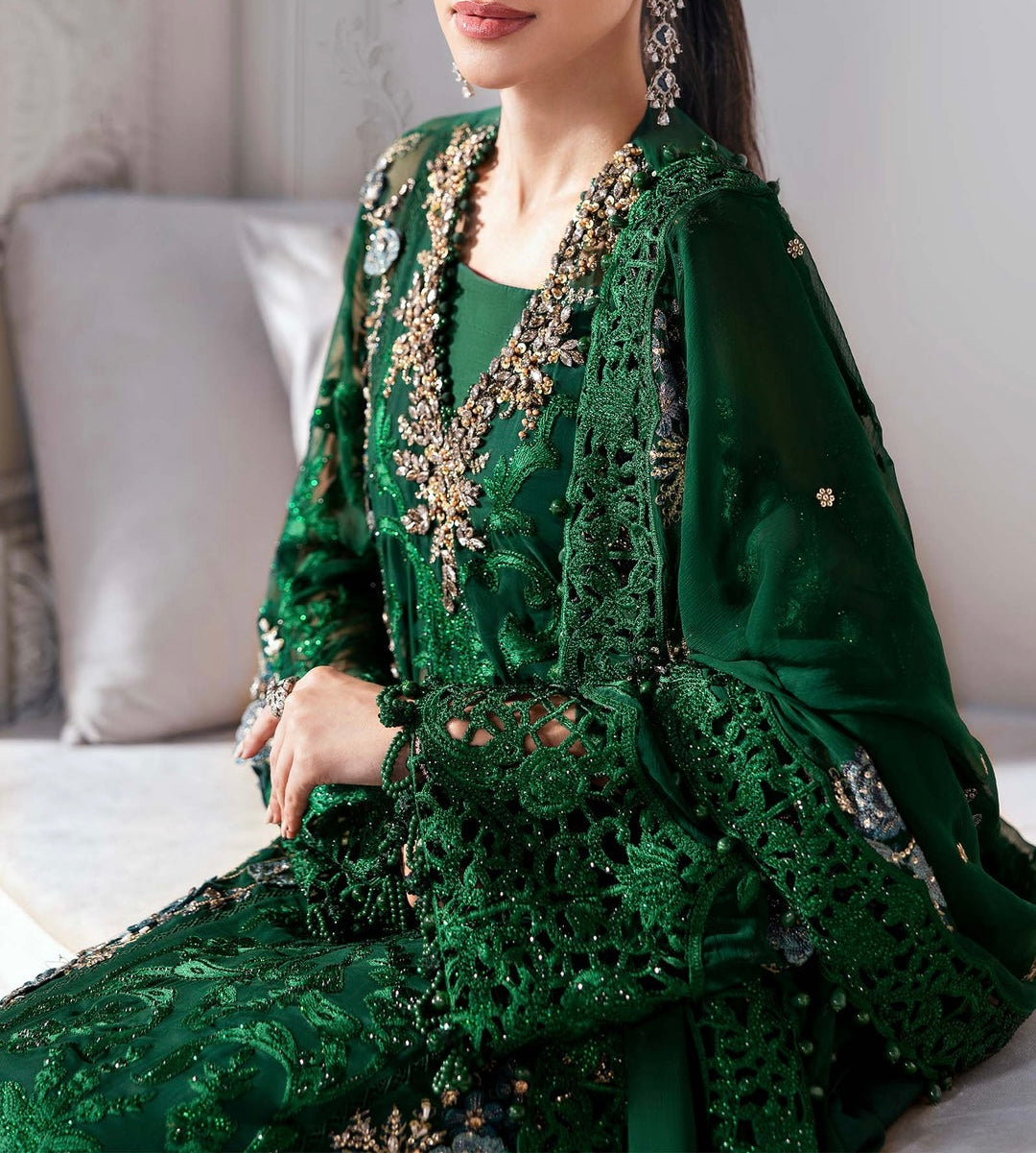 Maria B Luxury Chiffon Party Wear Dress | SC-5289