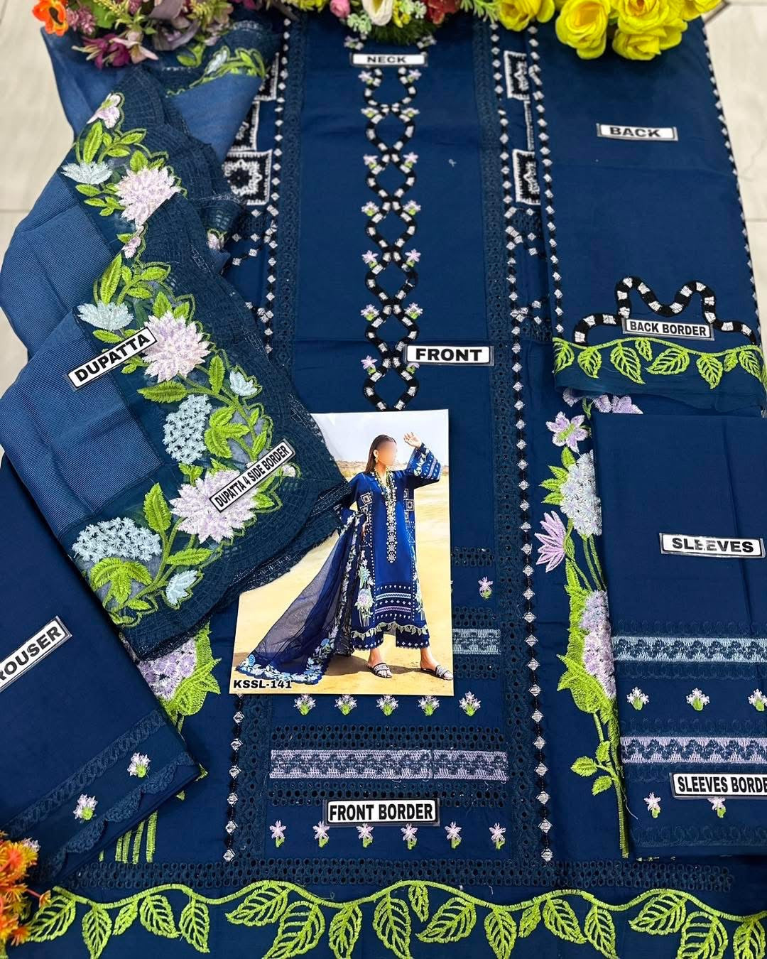 Crimson Embroidered Lawn Suits Unstitched 3 Piece |SC-241