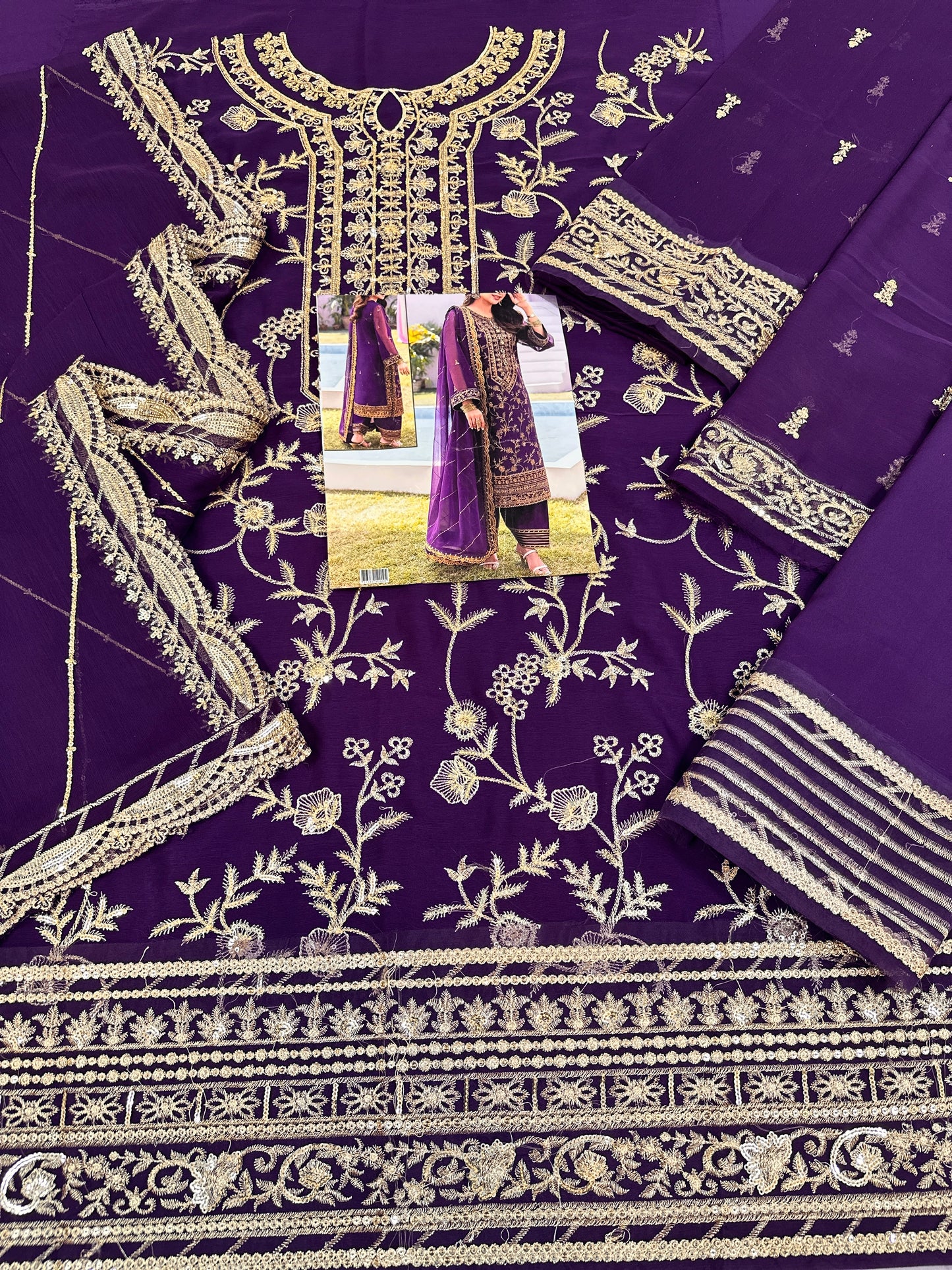 Asim Jofa Luxury Chiffon Collection 3 Piece Unstitched |5344