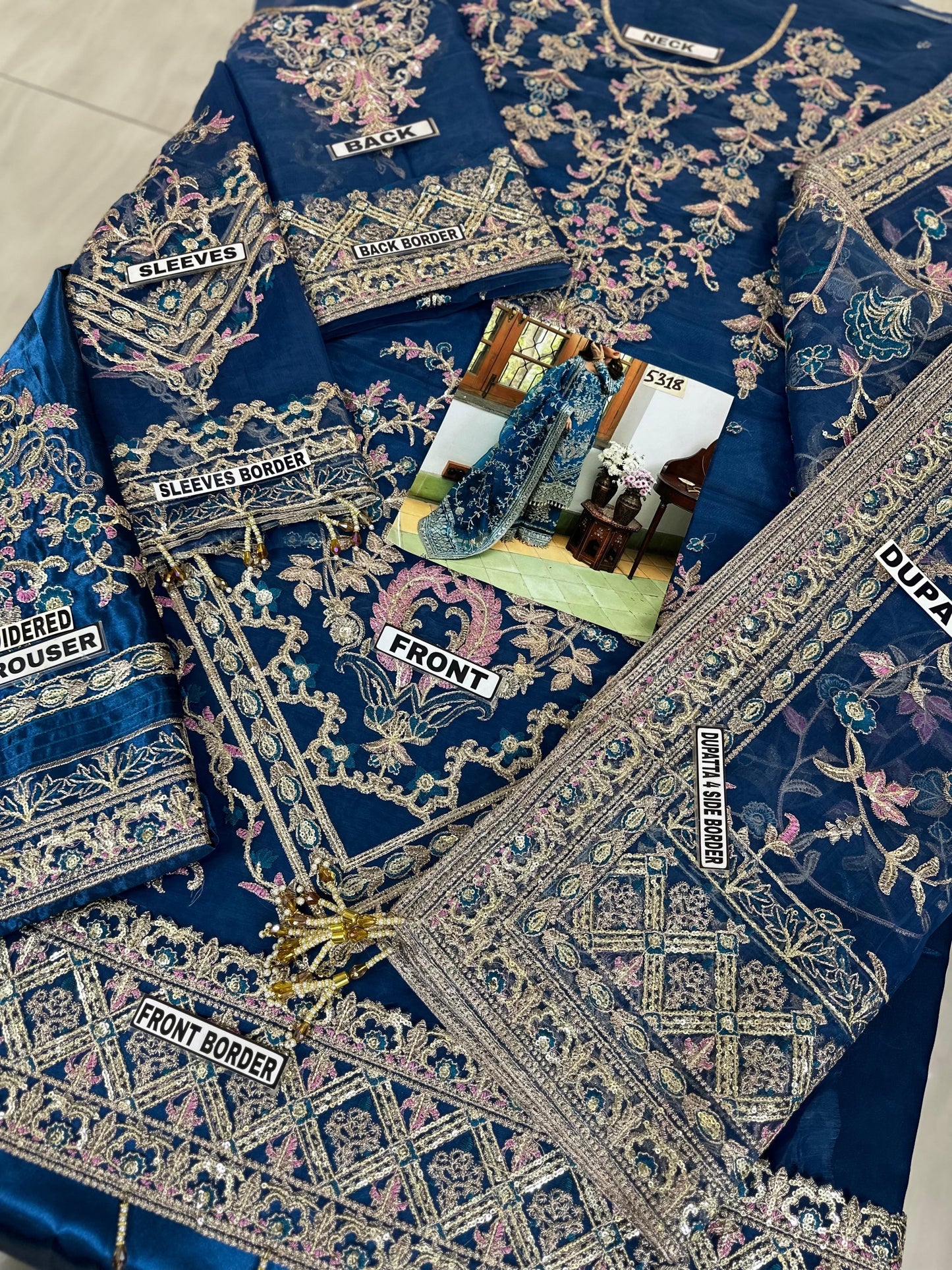 Faiza Saqlain Luxuxy Organza Dress 5318