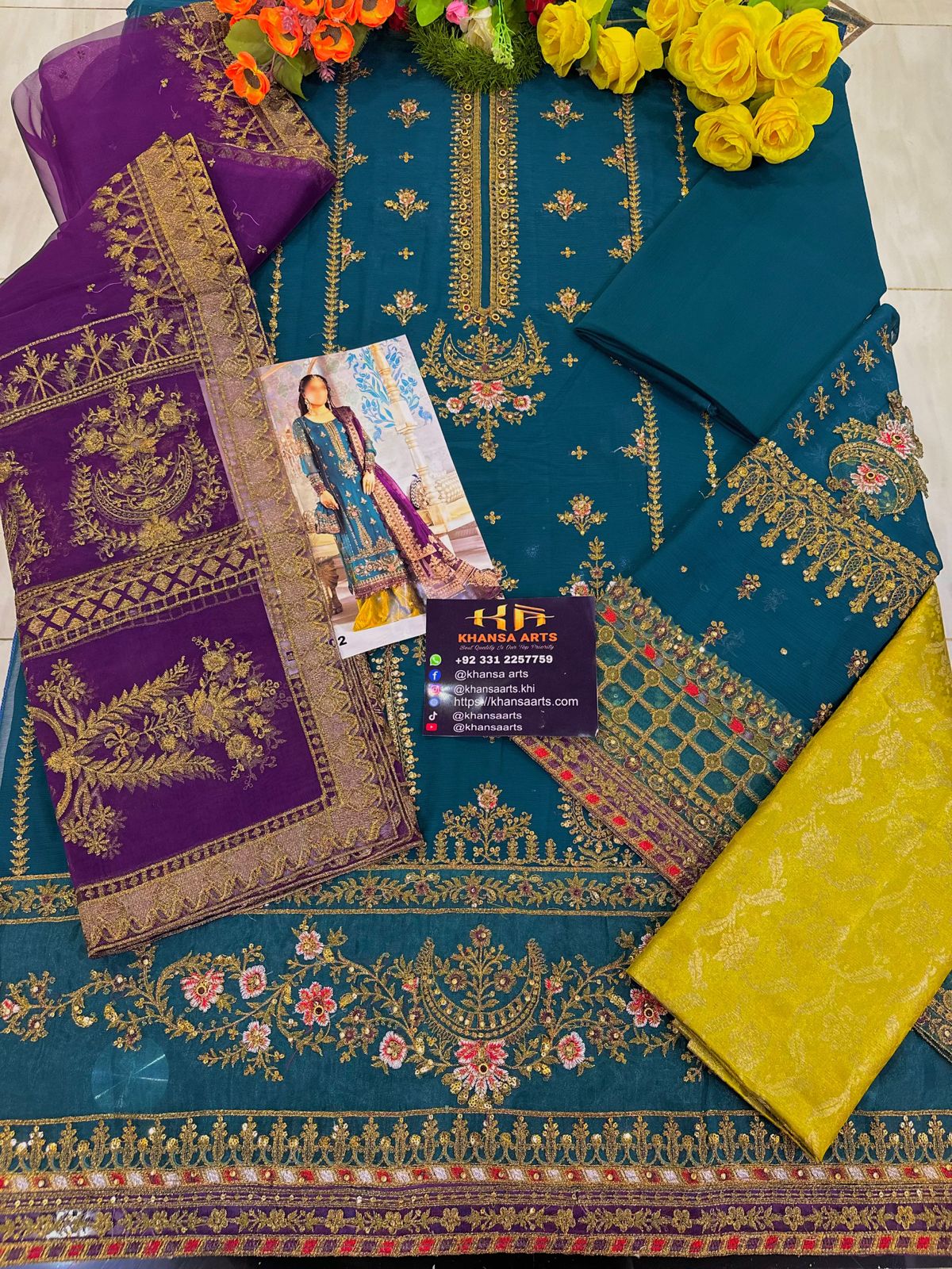 Maria B Chiffon Partywear Dress | SC-2202