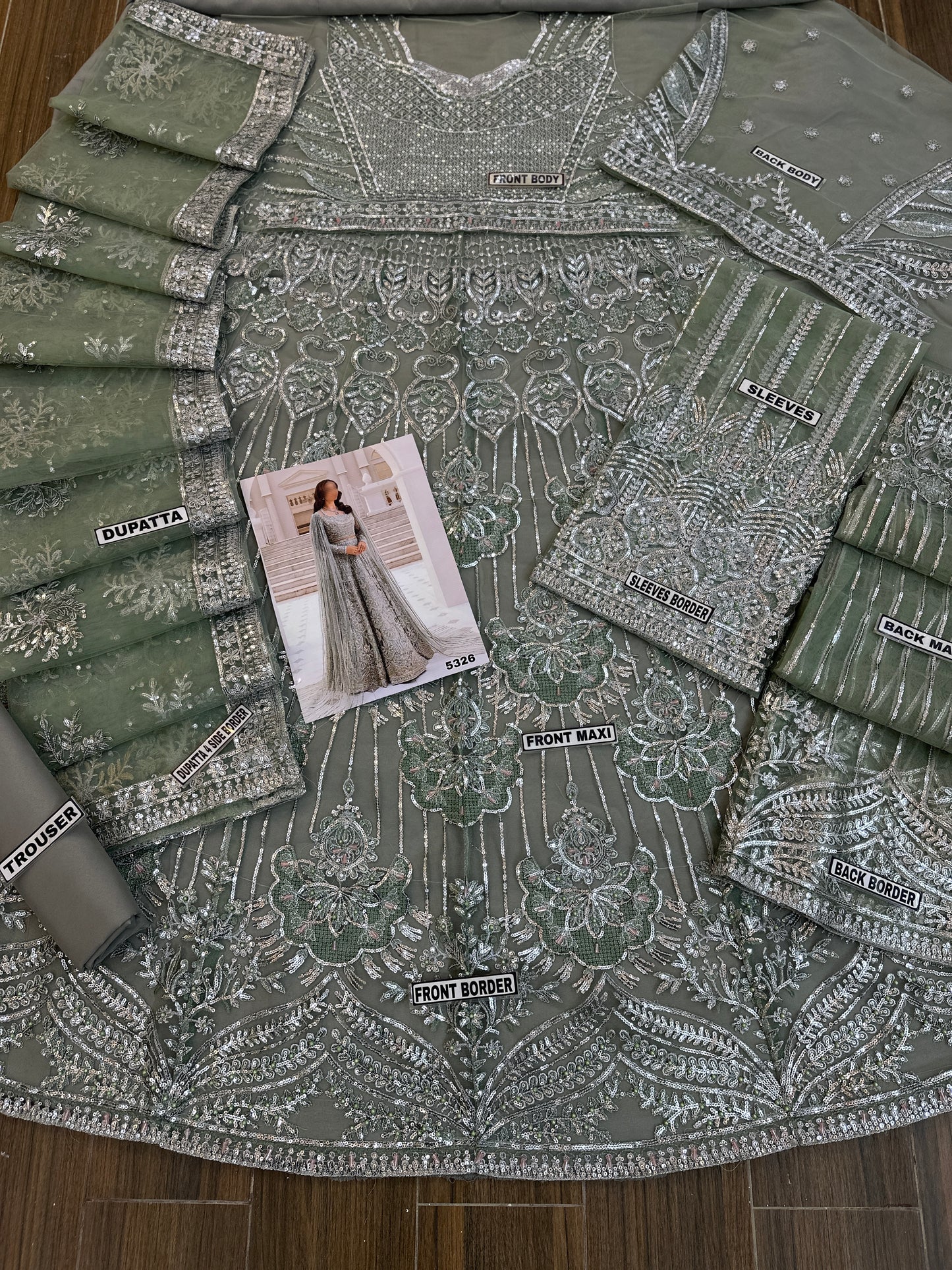 Erum Khan Net Bridal Maxi |5326