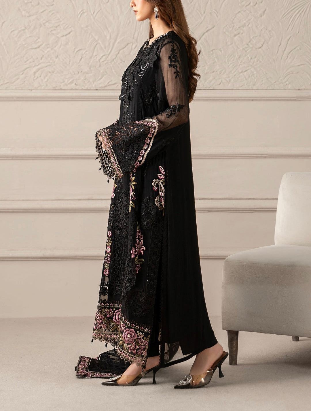 Maria B Chiffon PartyWear Dress |5322