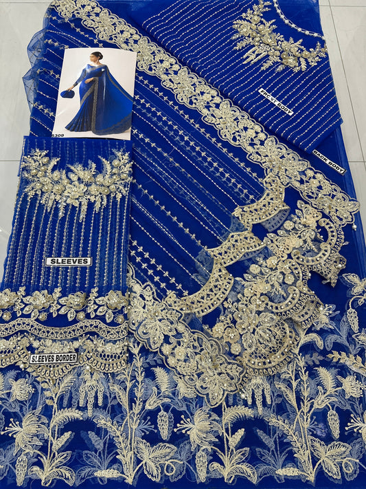 MariaB Luxury Net Embroidered Saree |5309