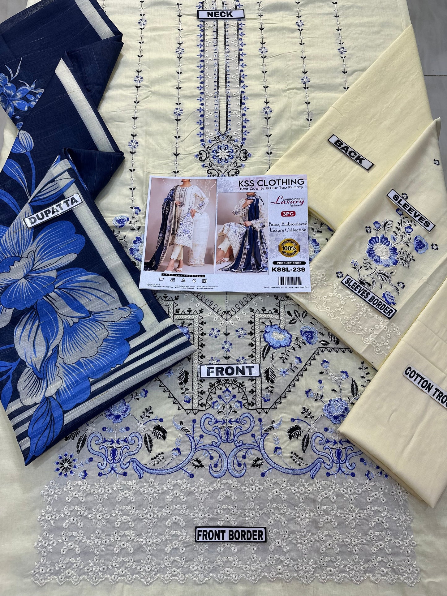 Clothing Lawn Luxury Party Wear Dress | SC-239 ( Unstitched )