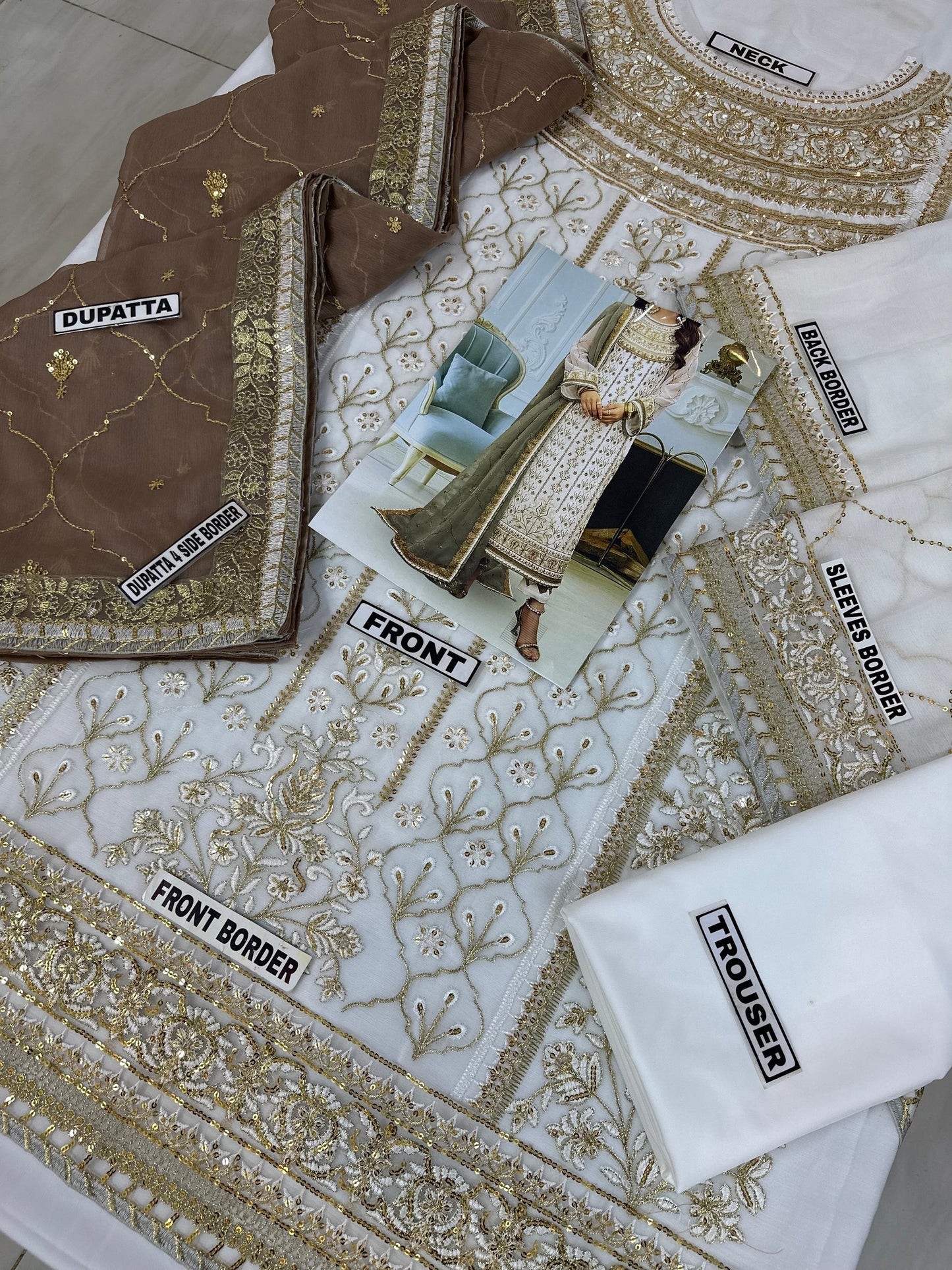 Asim Jofa Chiffon PartyWear Dress | SC-5324