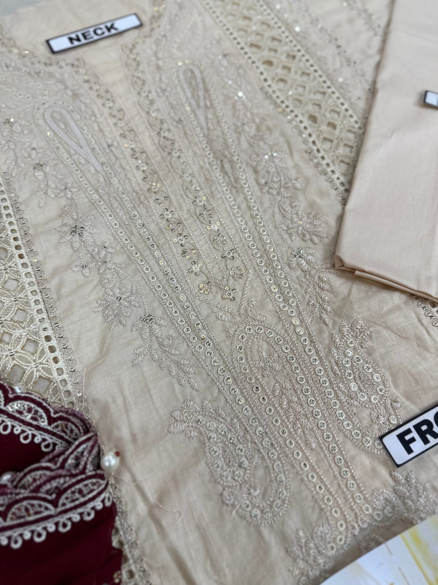 Maria B Luxury Lawn Chicken Kari Partywear Dress |SC-5292