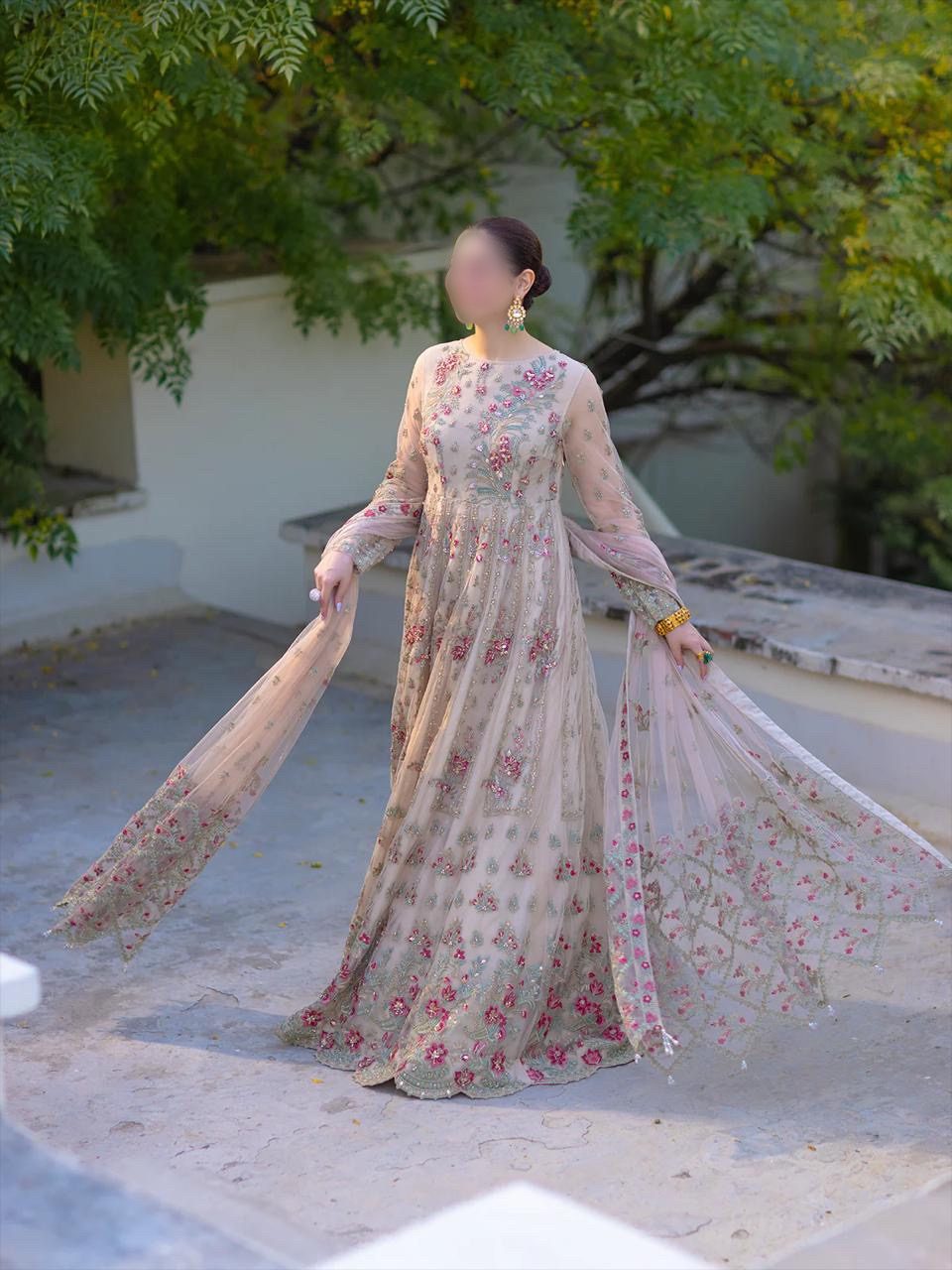 Indain Net Party Wear Maxi By Khansa Arts | SC-175