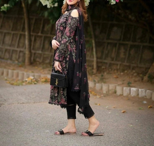 Bareeze Lawn PartyWear Dress | SC-5125