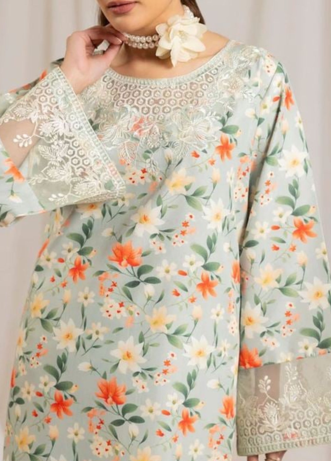 Maria B M Print Lawn Formal Wear Dress | SC-255