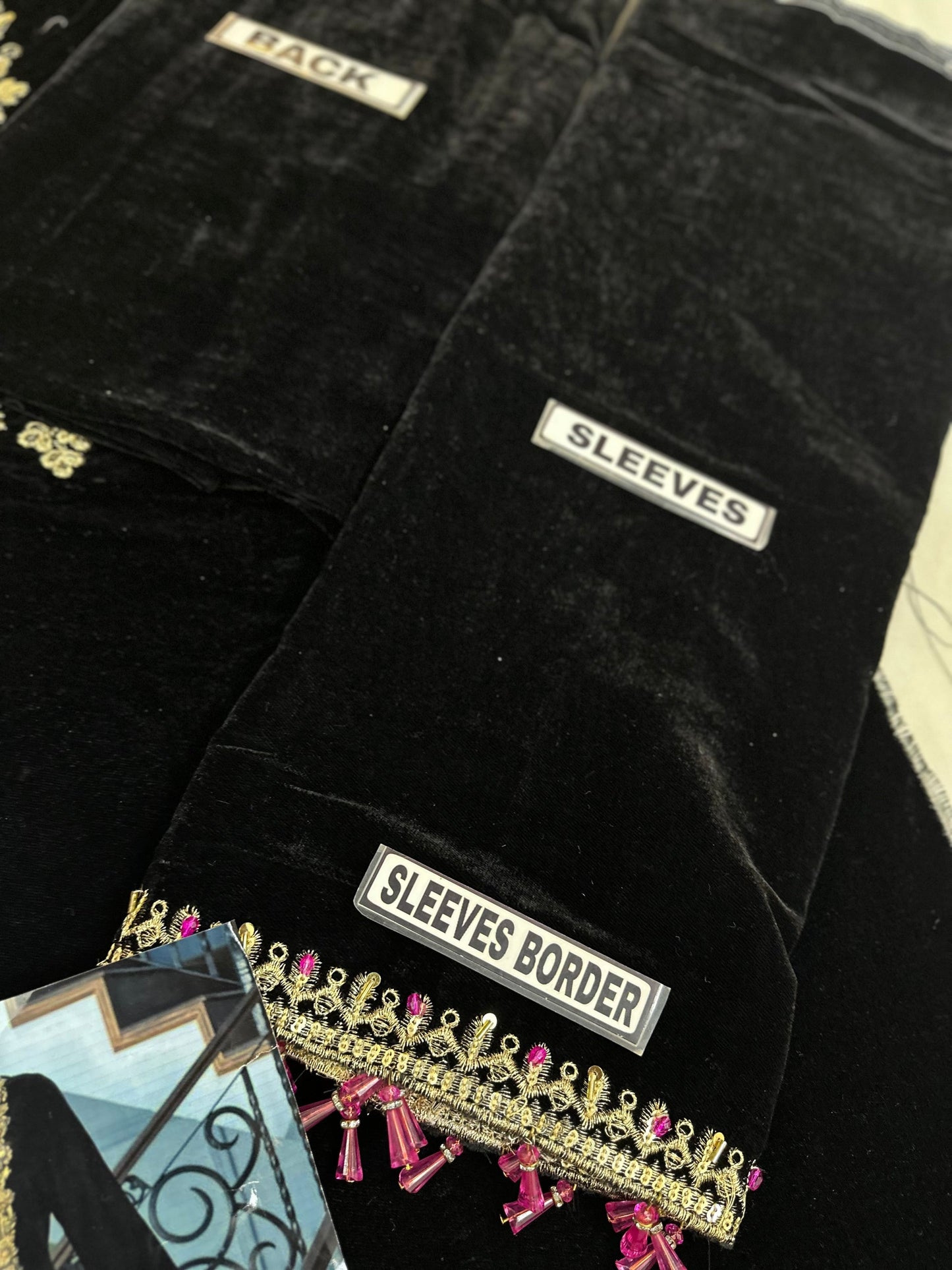 Khudabaksh Black Luxury Velvet Dress |Winter SC-5334