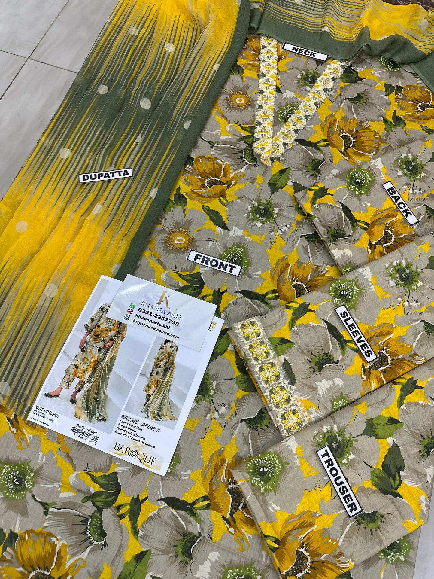 Baroque Lawn 3PC |SC-5267