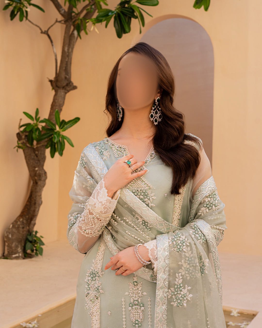 Mushq Luxury Organza Partywear Dress | SC-195