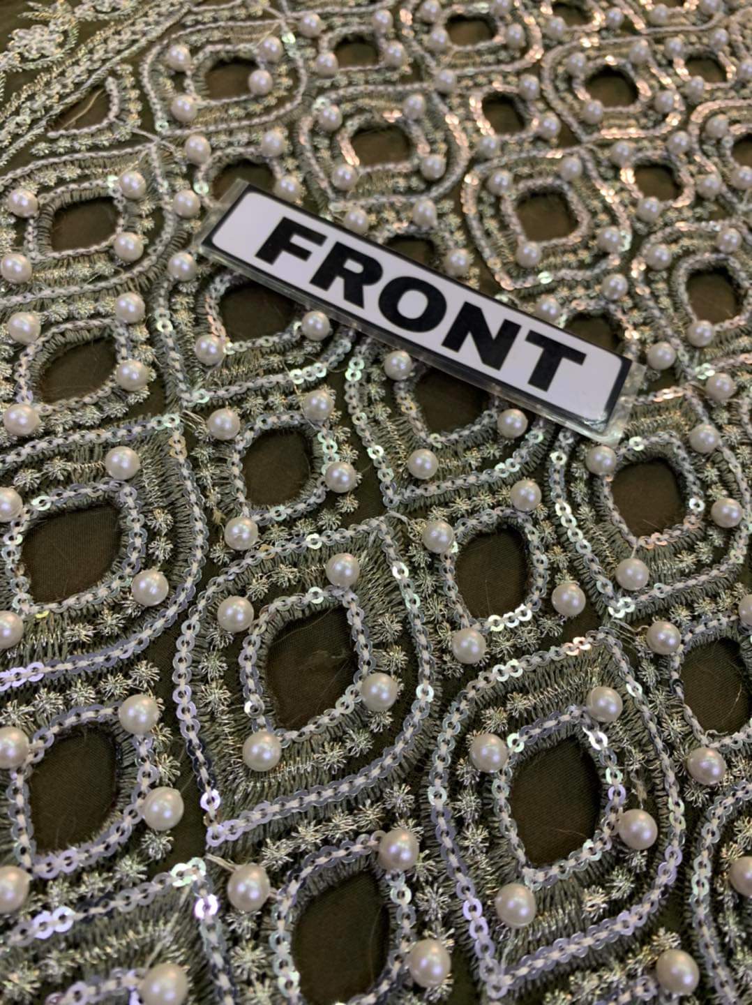 Maria B Organza Partywear Dress Mehendi | SC-2221