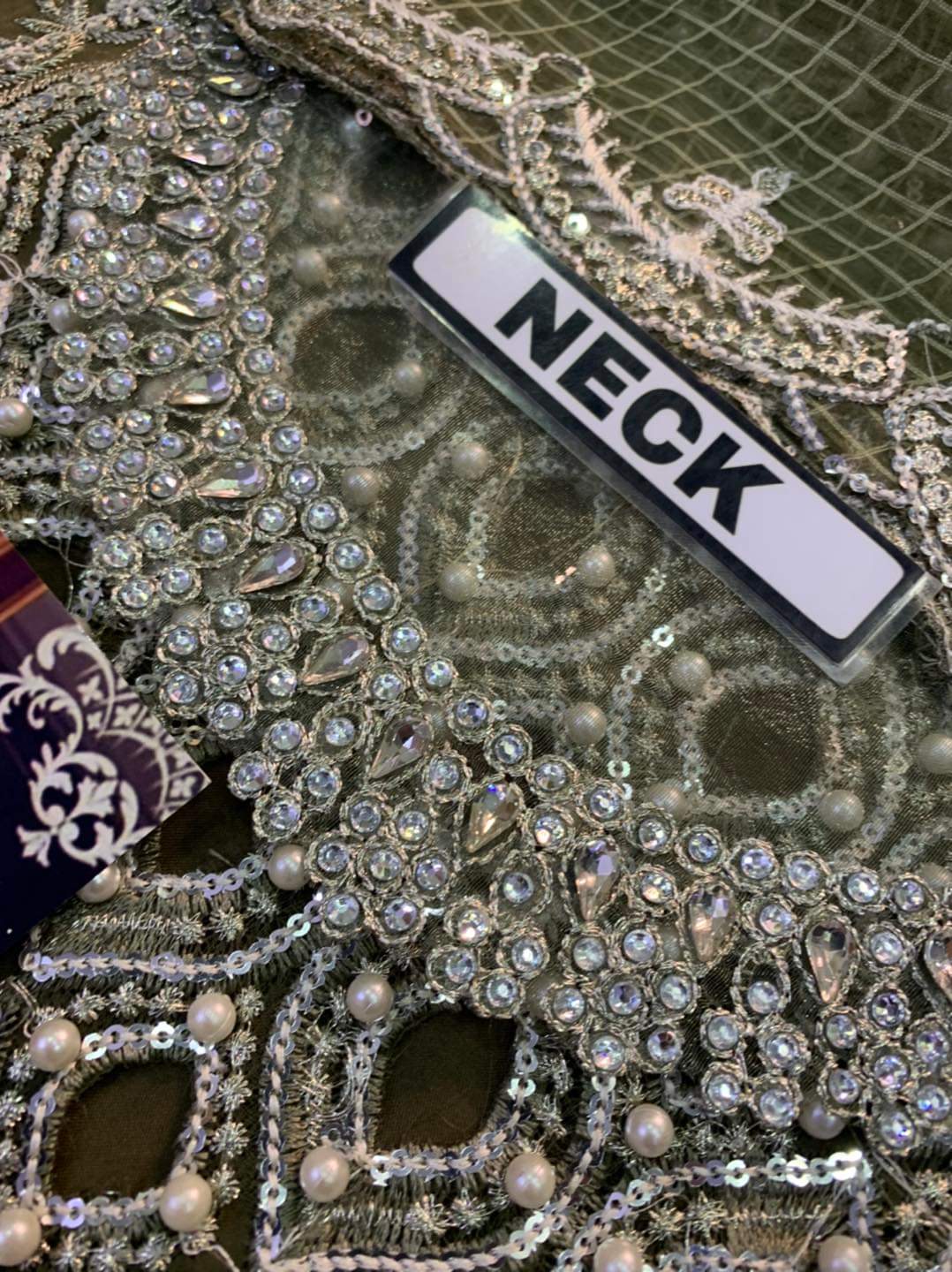 Maria B Organza Partywear Dress Mehendi | SC-2221