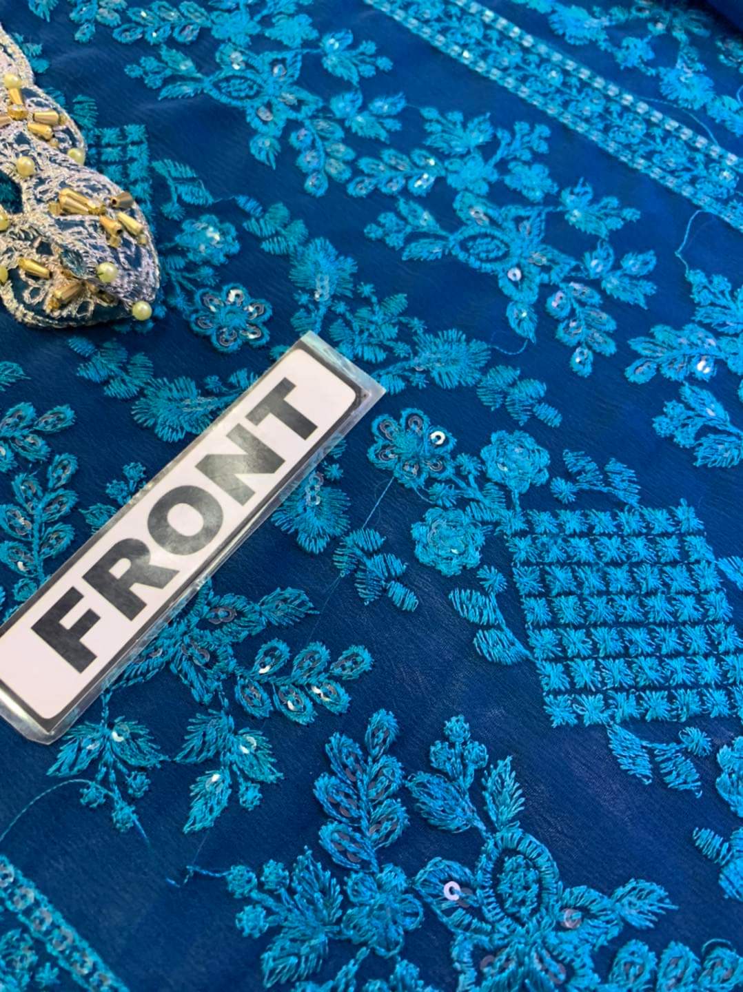 Azure Luxury Chiffon Partywear Dress | SC-024 Zing