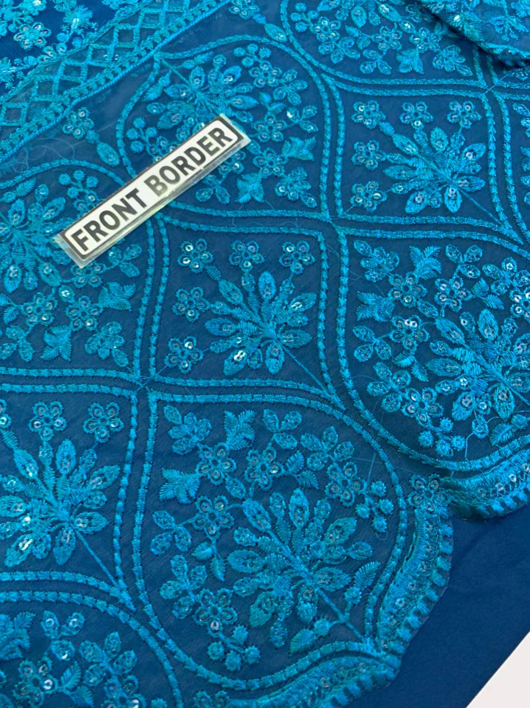 Azure Luxury Chiffon Partywear Dress | SC-024 Zing