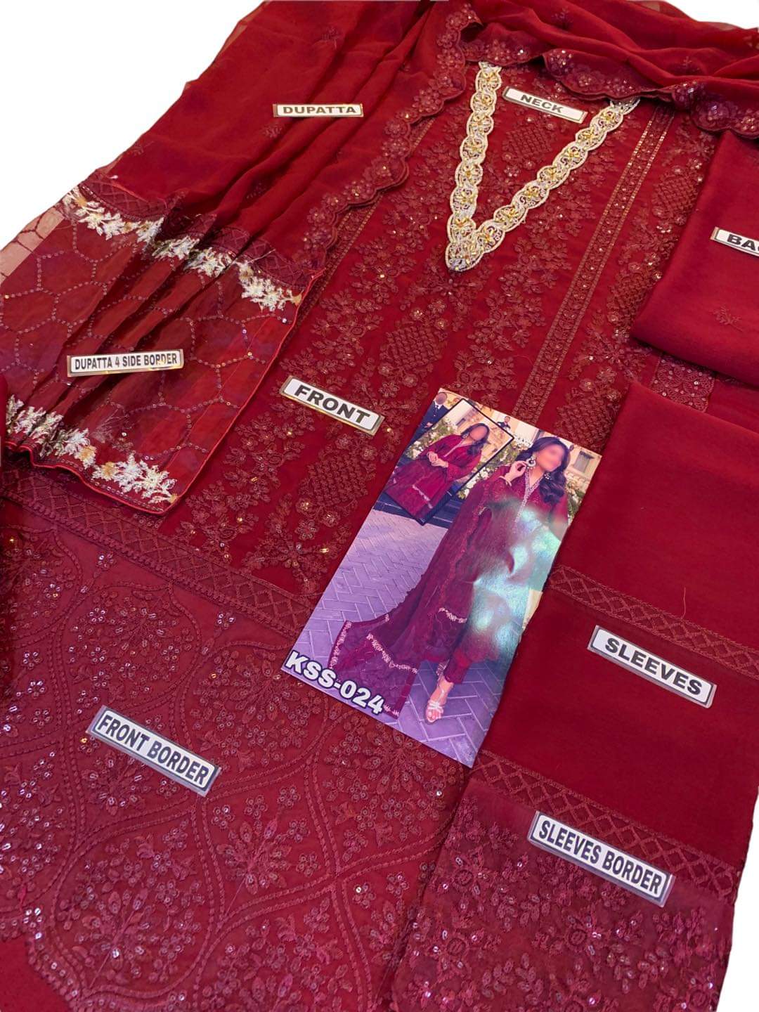 Azure Luxury Chiffon Partywear Dress | SC-024