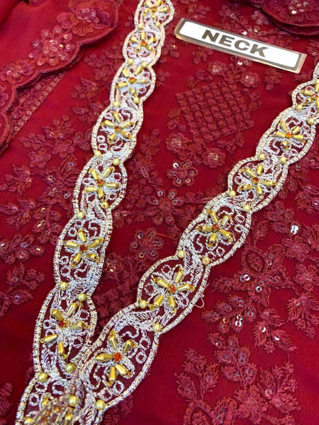 Azure Luxury Chiffon Partywear Dress | SC-024