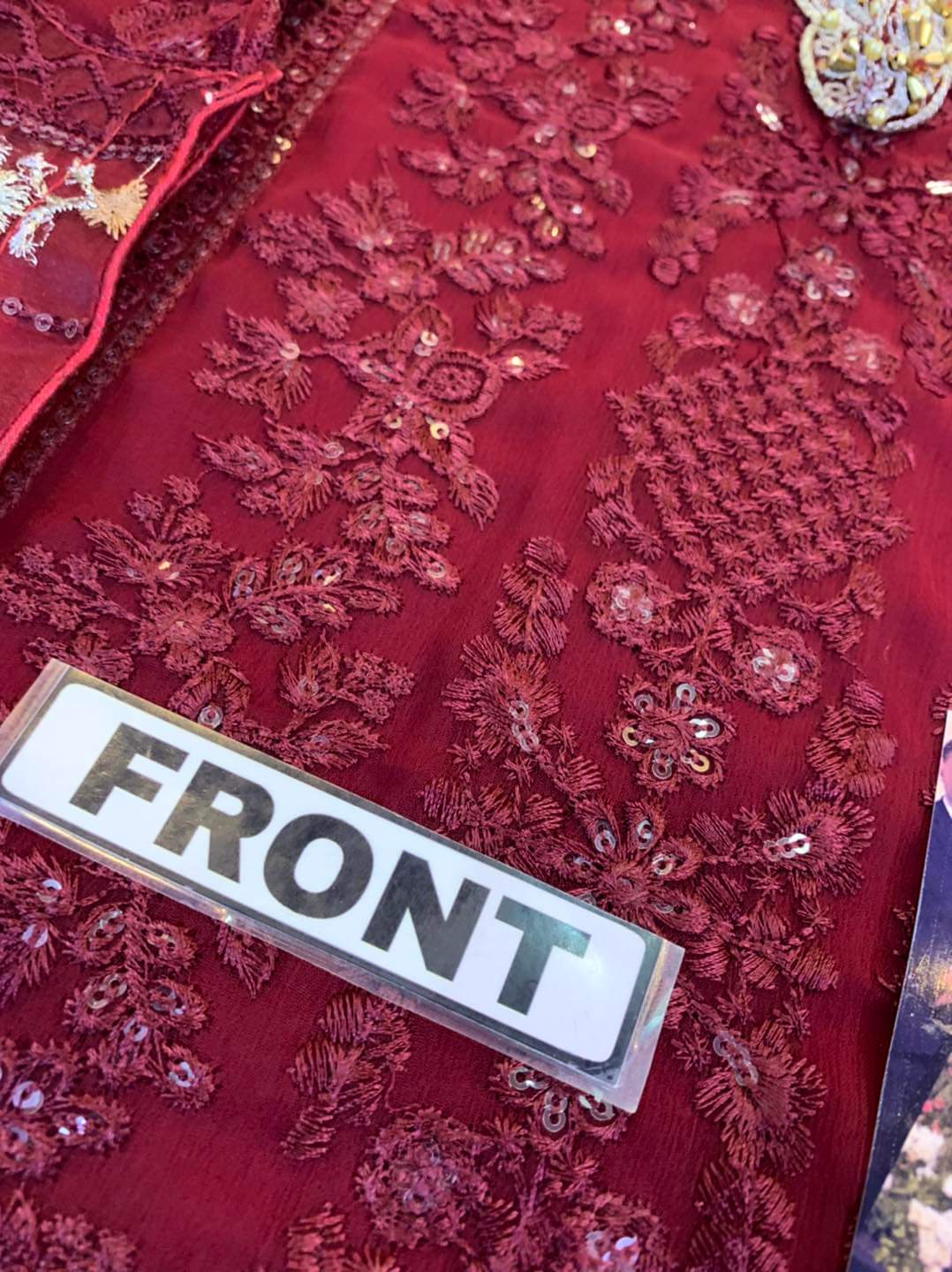 Azure Luxury Chiffon Partywear Dress | SC-024