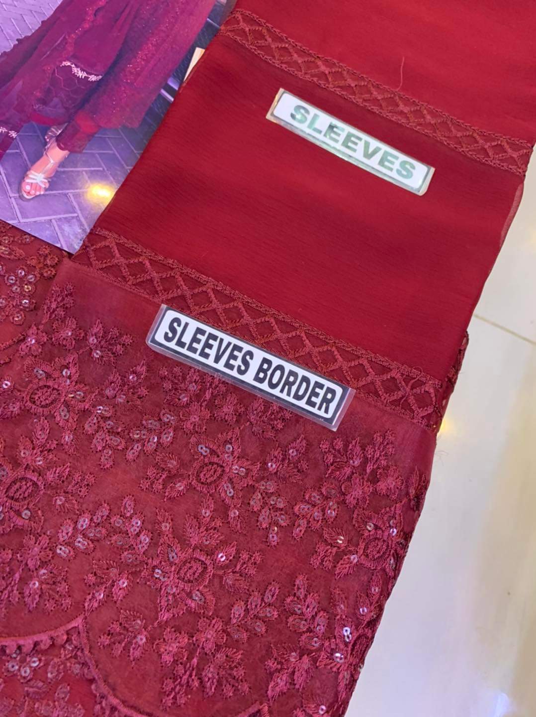 Azure Luxury Chiffon Partywear Dress | SC-024