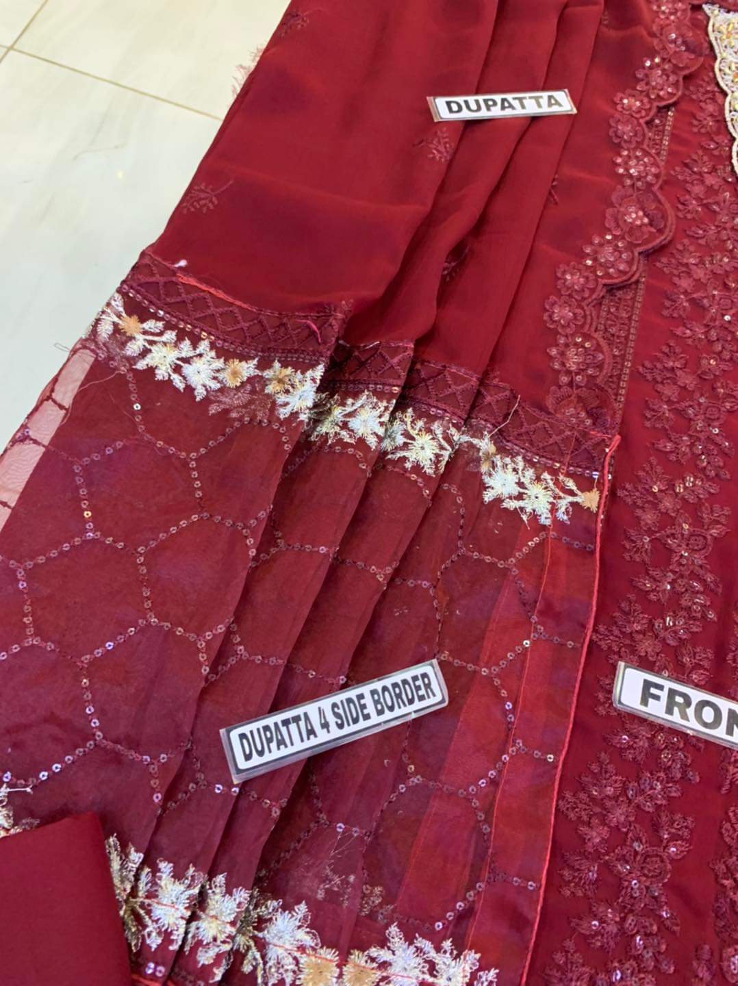 Azure Luxury Chiffon Partywear Dress | SC-024