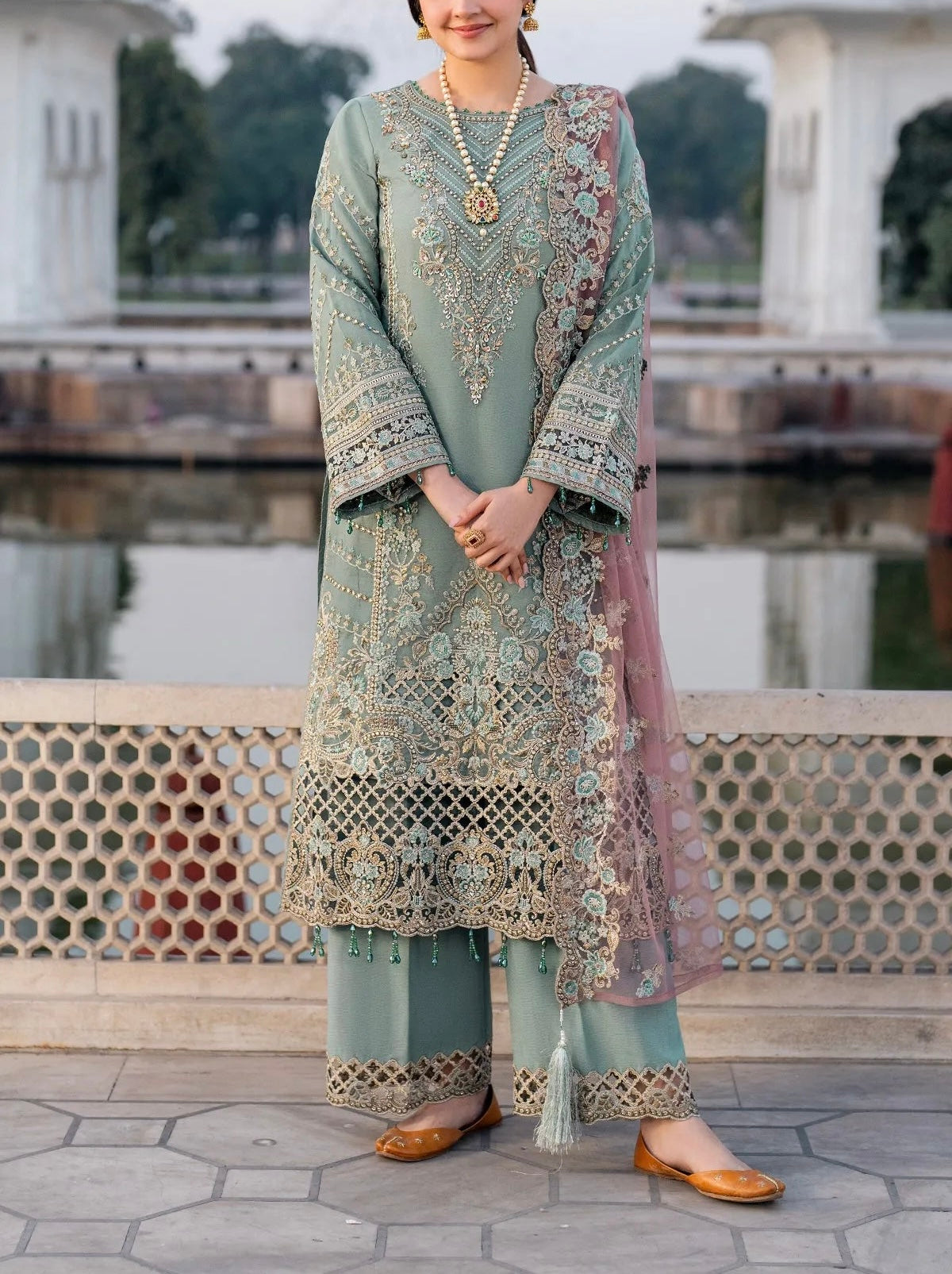 Imrozia Chiffon Partywear Dress |5312