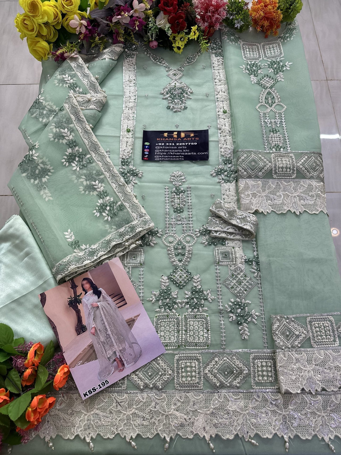 Mushq Luxury Organza Partywear Dress | SC-195