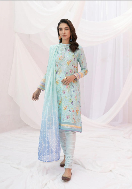 Kroma Lawn Chickenkari Printed Emb collection |SC-01