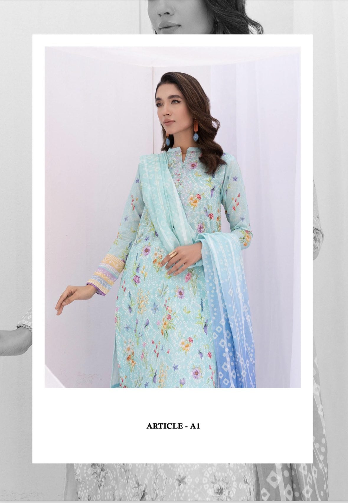 Kroma Lawn Chickenkari Printed Emb collection |SC-01