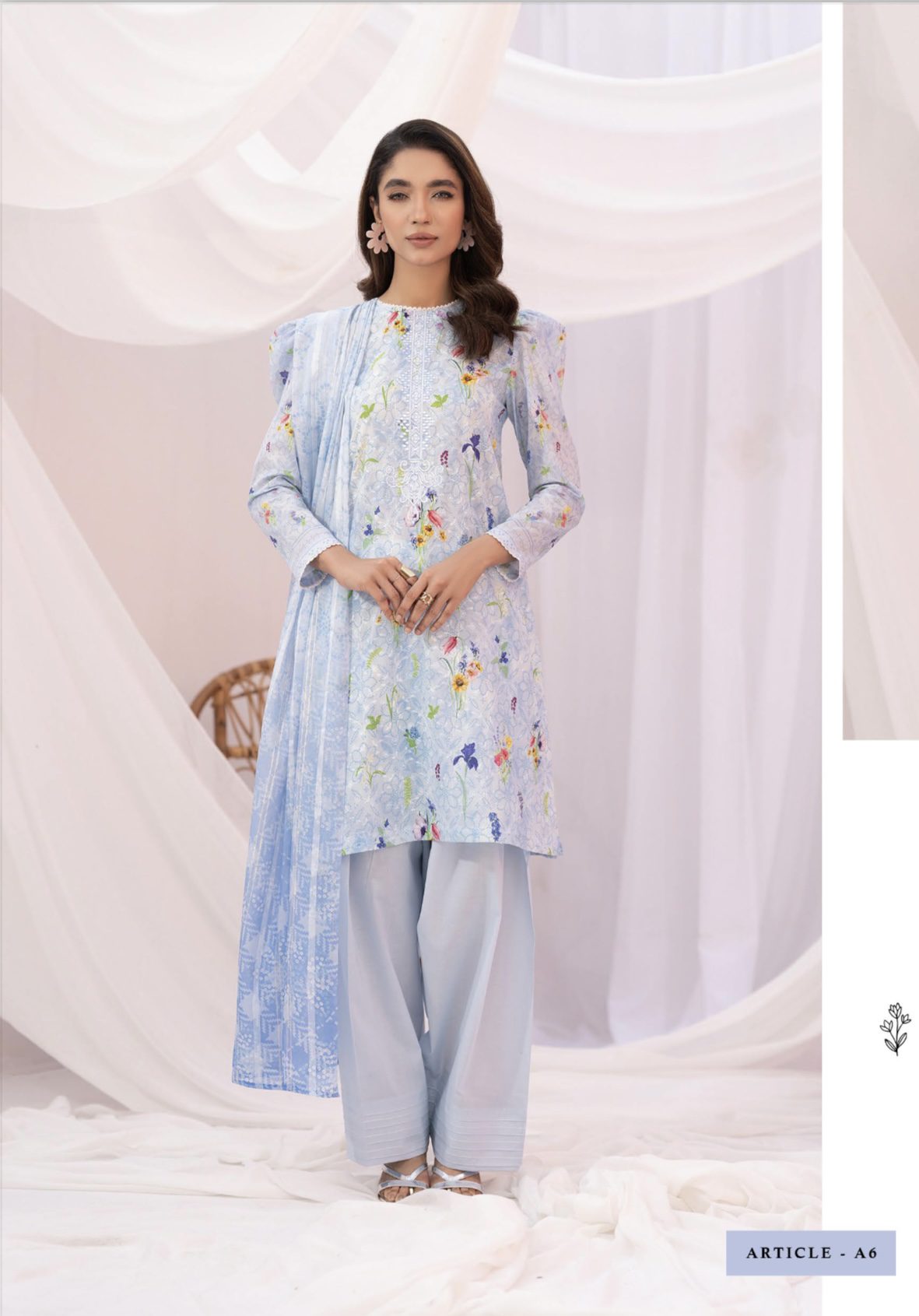 Kroma Lawn Chickenkari Printed Emb collection | SC-06