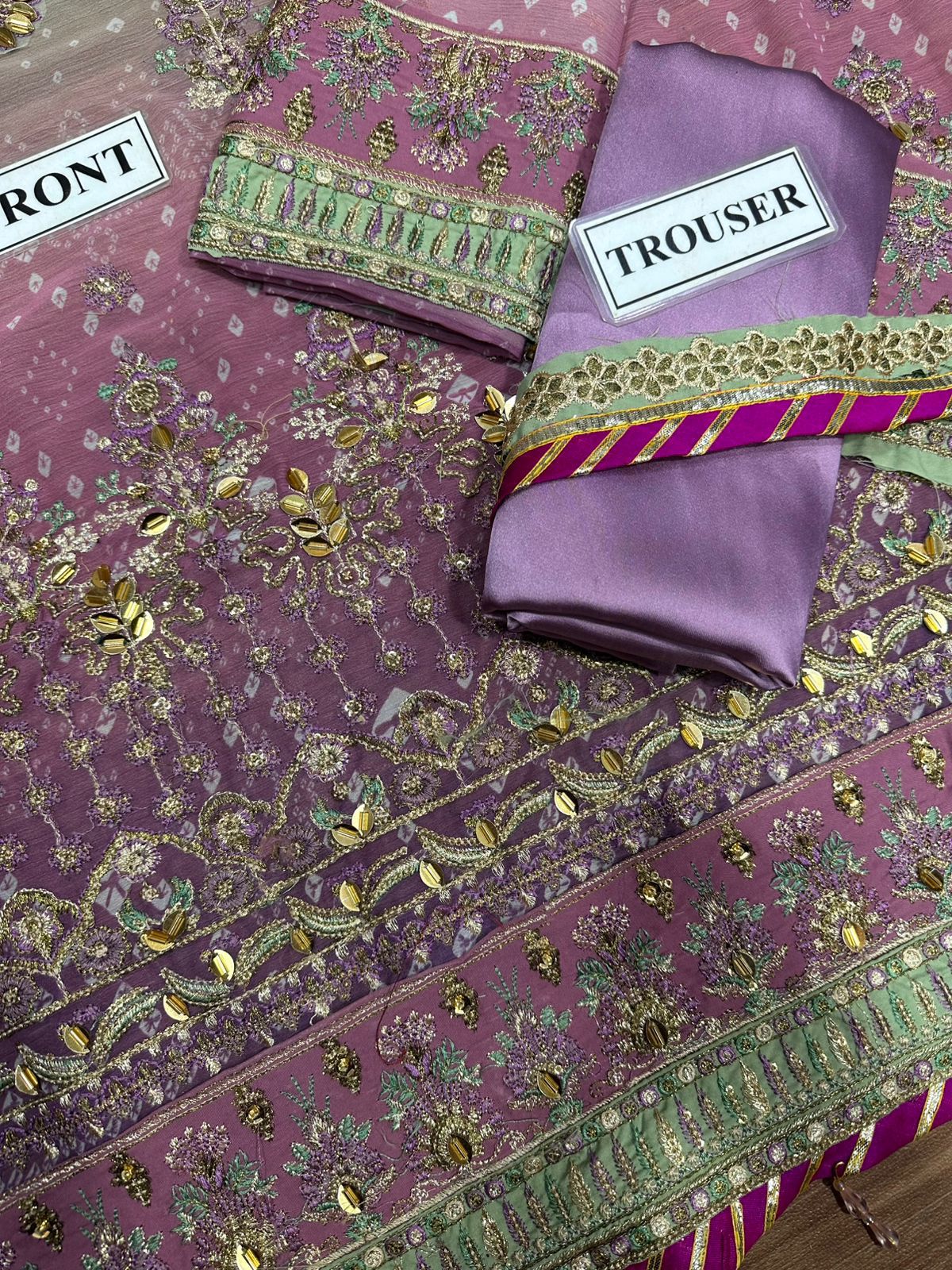 Baroque Chiffon Silk Trouser