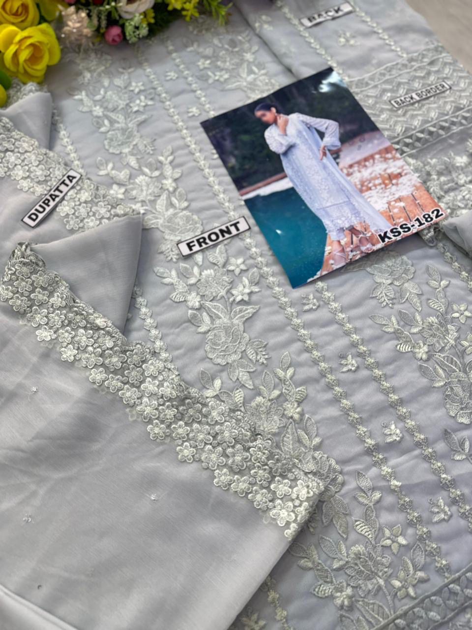 Flossie Clothing Chiffon Party Wear Dress | SC-182