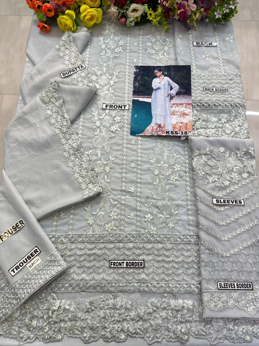 Flossie Clothing Chiffon Party Wear Dress | SC-182