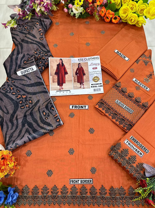 Clothing Lawn Luxury Party Wear Dress | SC-188