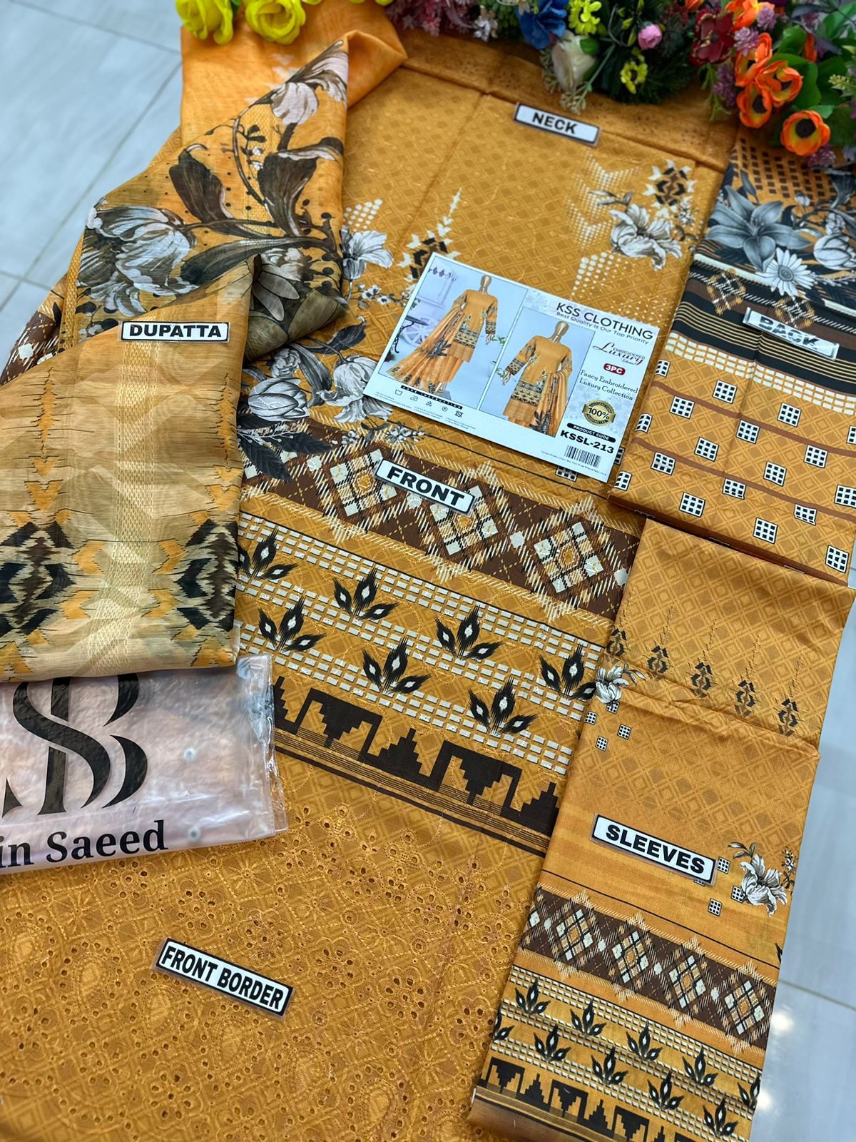 Bin Saeed Luxury Printed Chicken Kari Lawn | SC-213