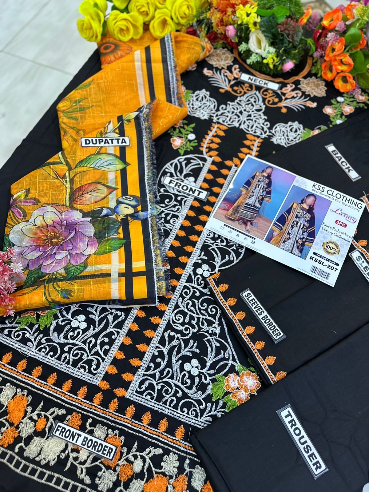 Clothing Lawn Luxury Party Wear Dress | SC-207