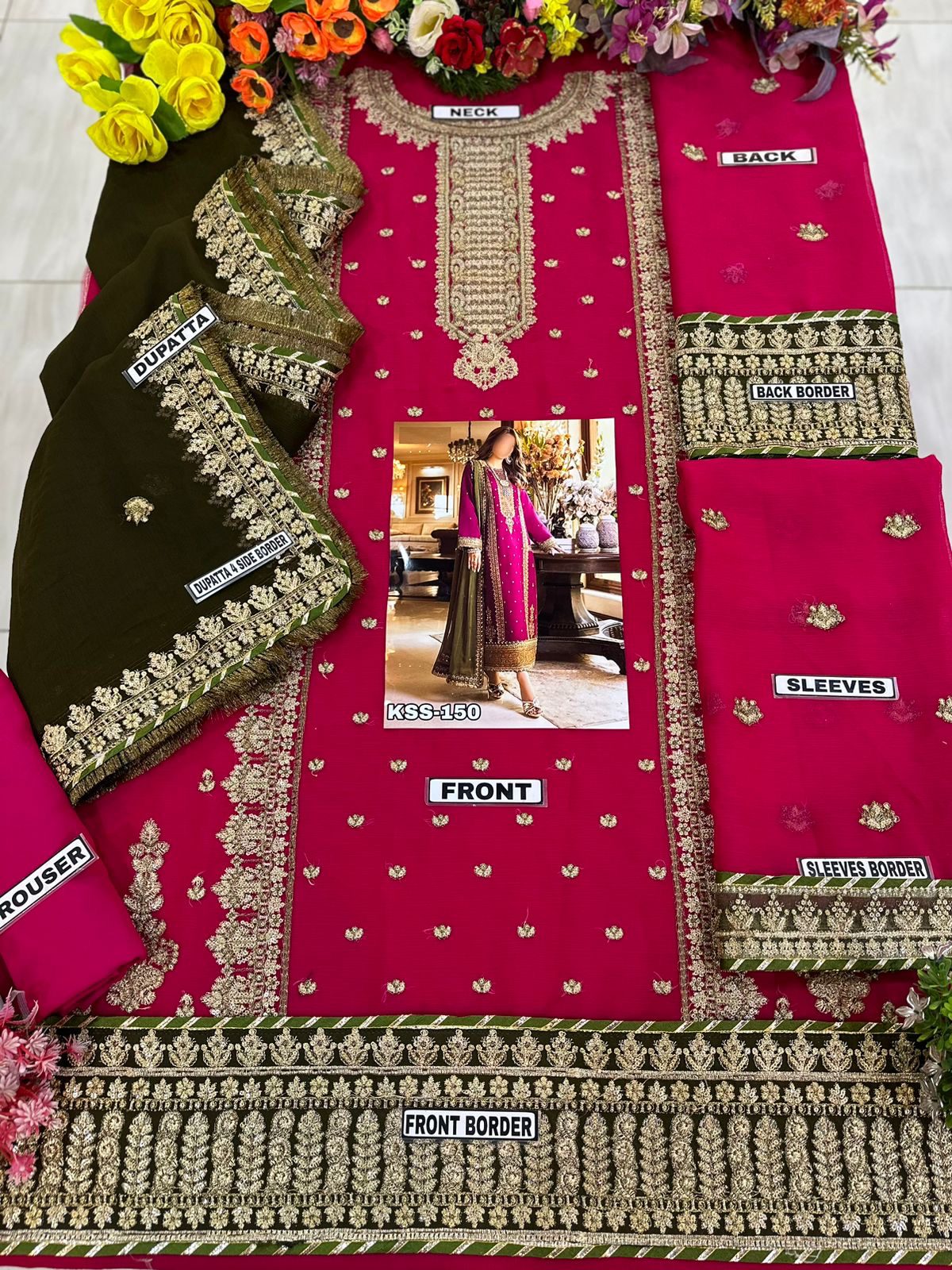 Asim Jofa Luxury Chiffon Partywear Dress | SC-150
