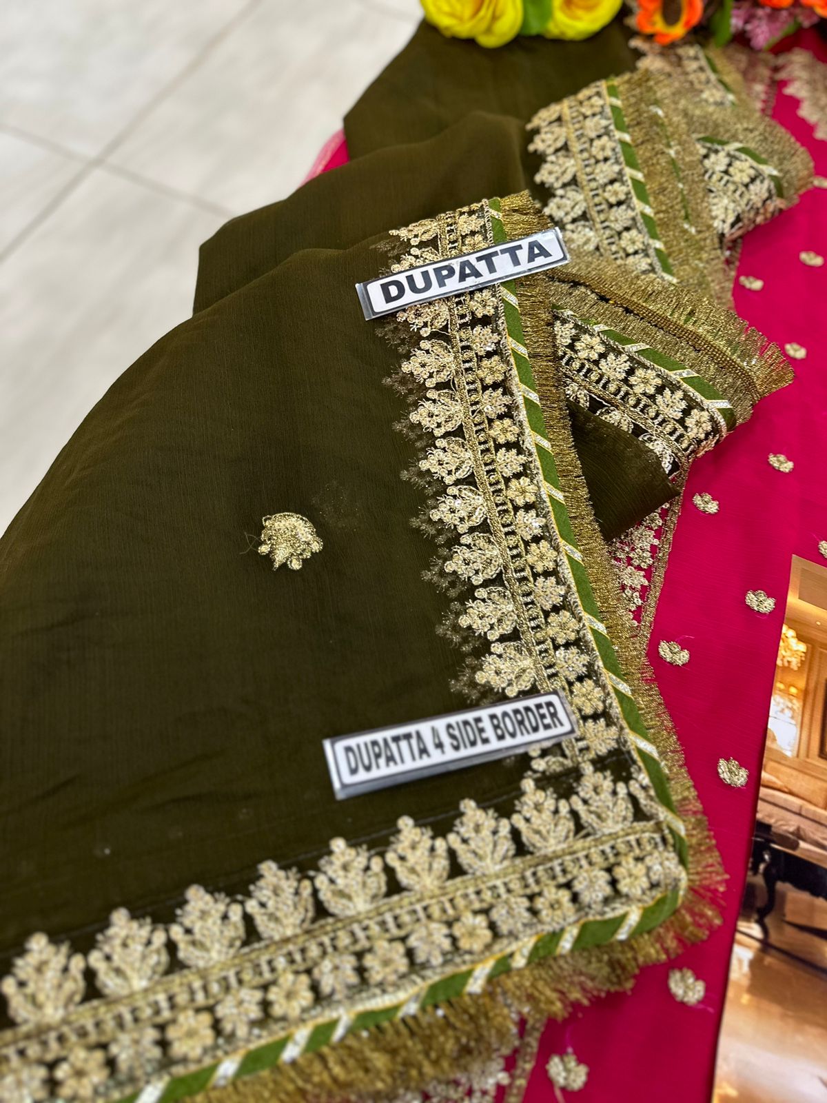 Asim Jofa Luxury Chiffon Partywear Dress | SC-150