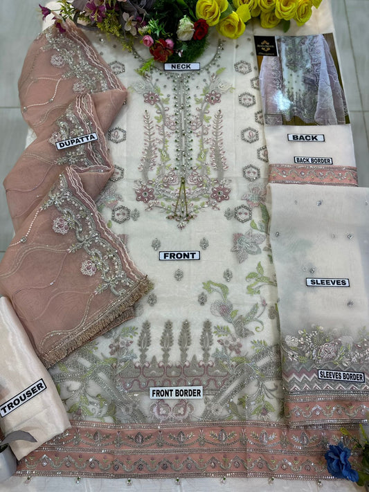 Aga Noor Organza Partywear Dress | SC-112