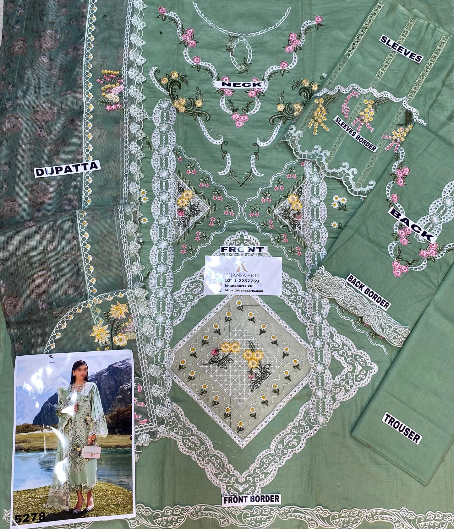 Crimson Lawn ChickenKari  PartyWear  Dress | SC-5278