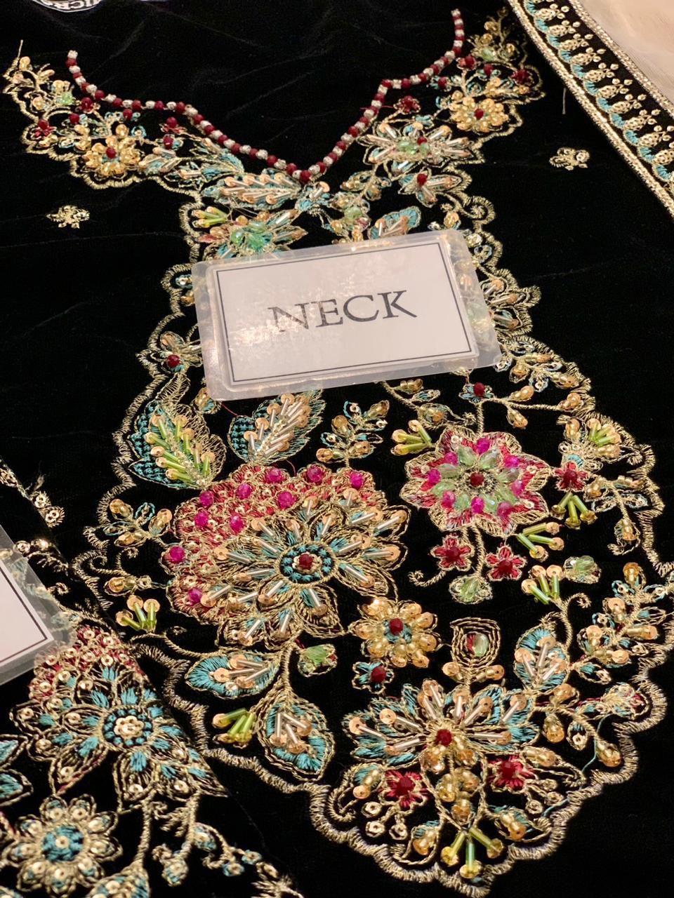 Eman Adeel Luxury Valvet Dress