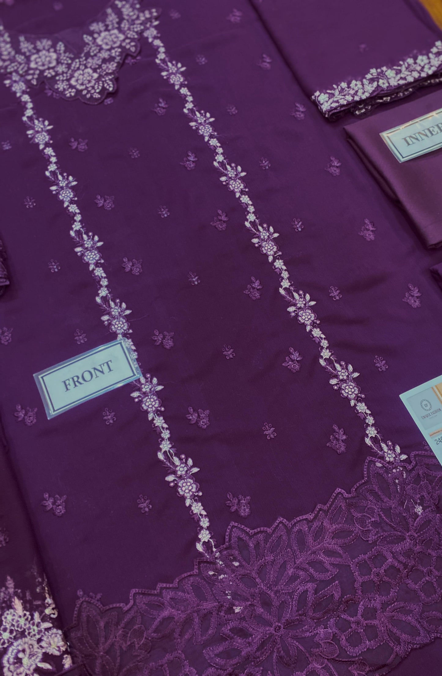 Azure Luxury Chiffon PartyWear Dress |SC-2403