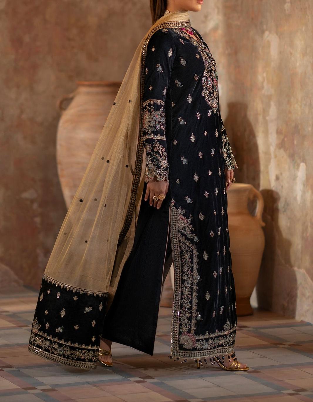 Eman Adeel Luxury Valvet Dress